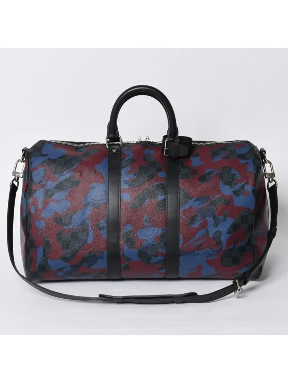 Louis Vuitton Damier Cobalt Camouflage Keepall Bandouliere 45